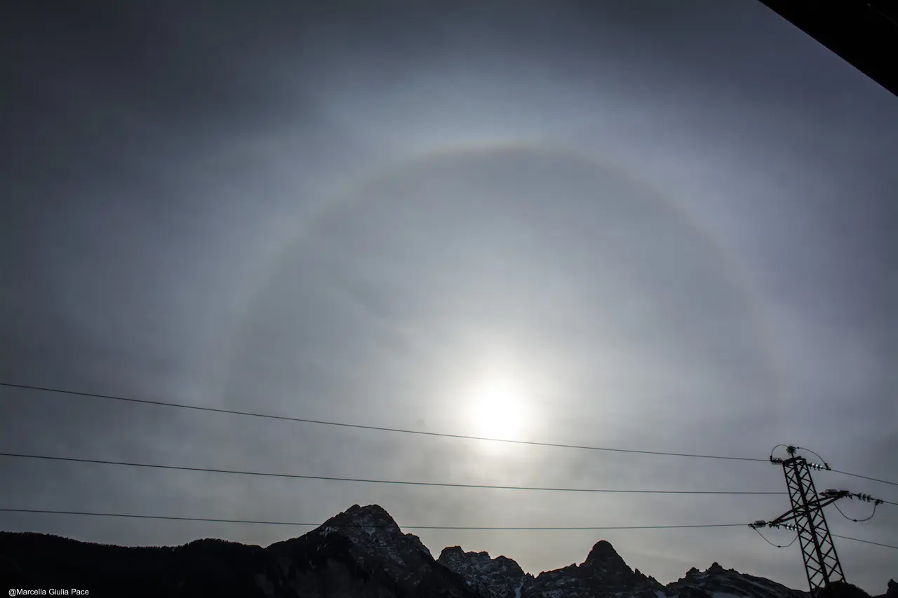 Halo Sun, lo strano fenomeno ottico sui cieli dell'Alto Adige